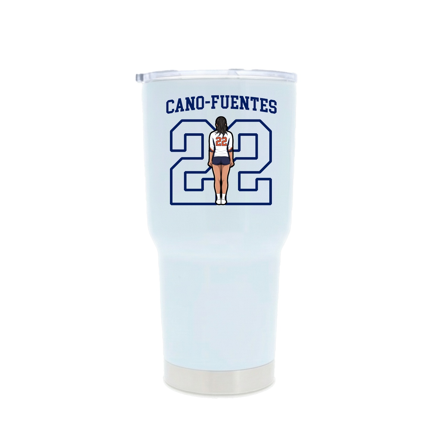 30oz Stainless Steel Tumbler — Shirsey in White