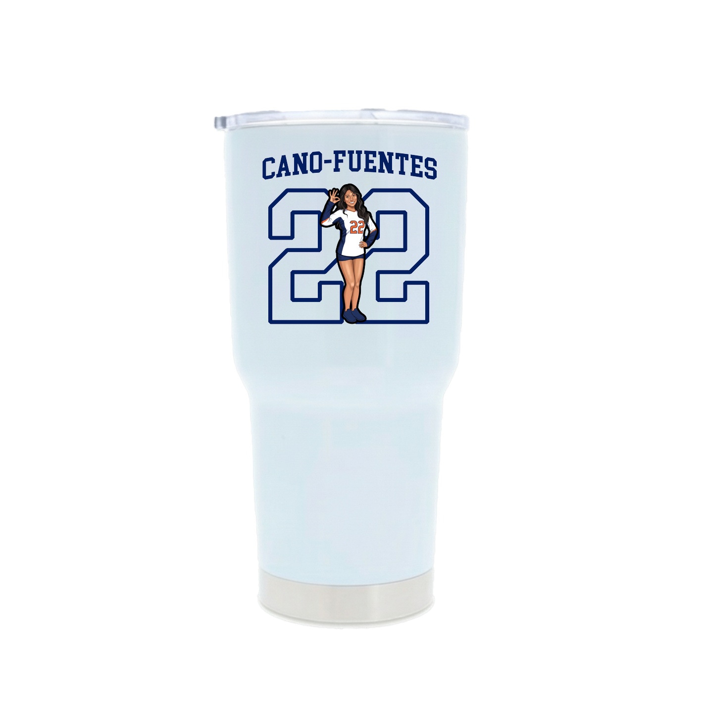 30oz Stainless Steel Tumbler — Shirsey in White