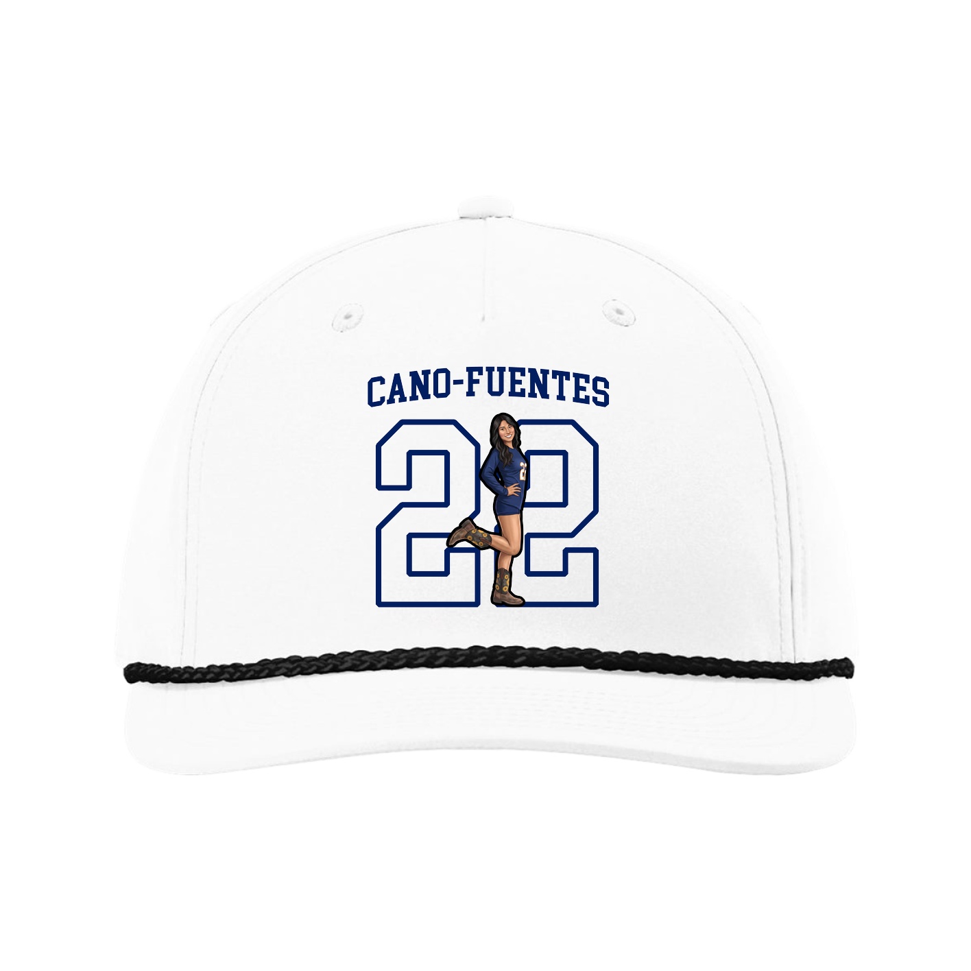 Five-Panel Classic Rope Cap — Shirsey in White