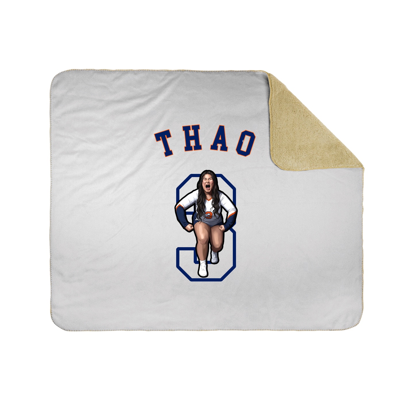 50x60 Sherpa Lined Throw Blanket