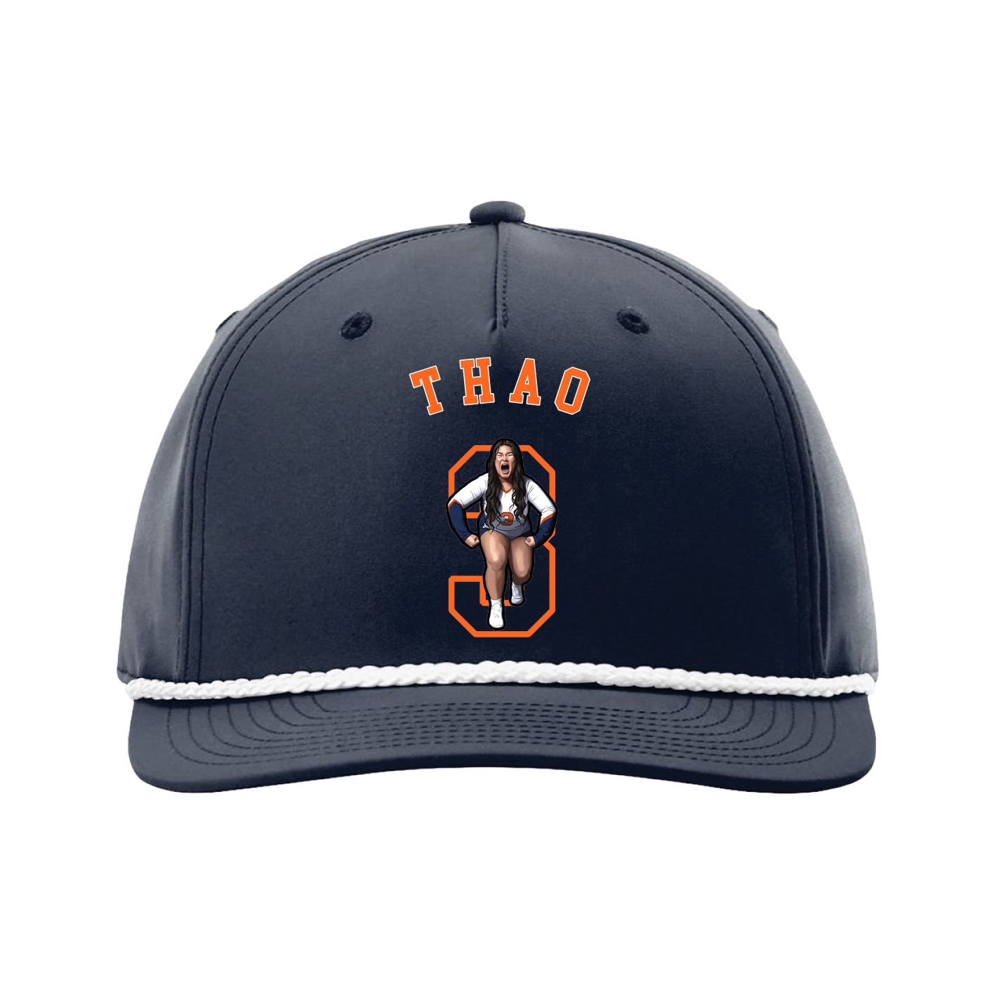Five-Panel Classic Rope Cap — Shirsey Arch in Navy
