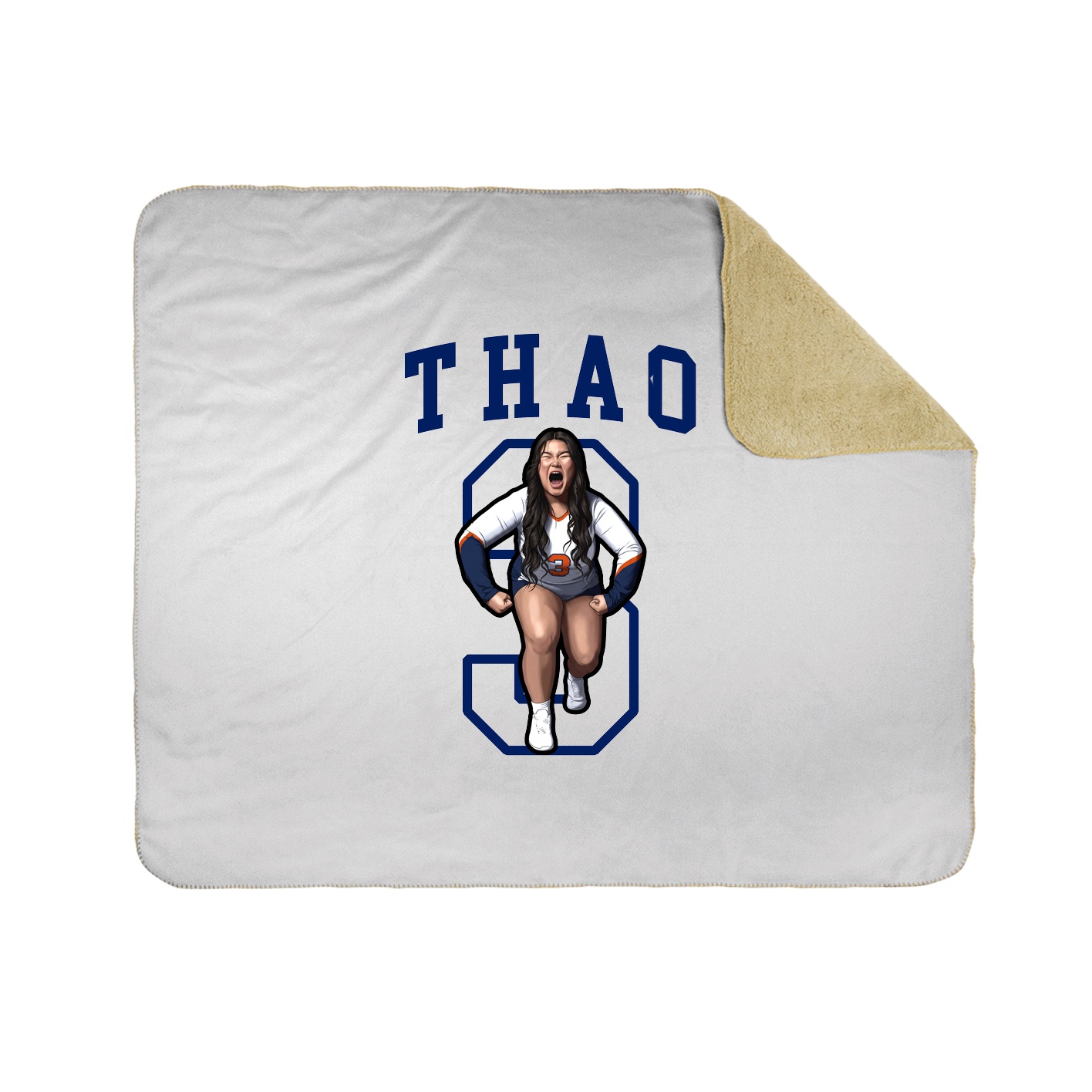 50x60 Sherpa Lined Throw Blanket