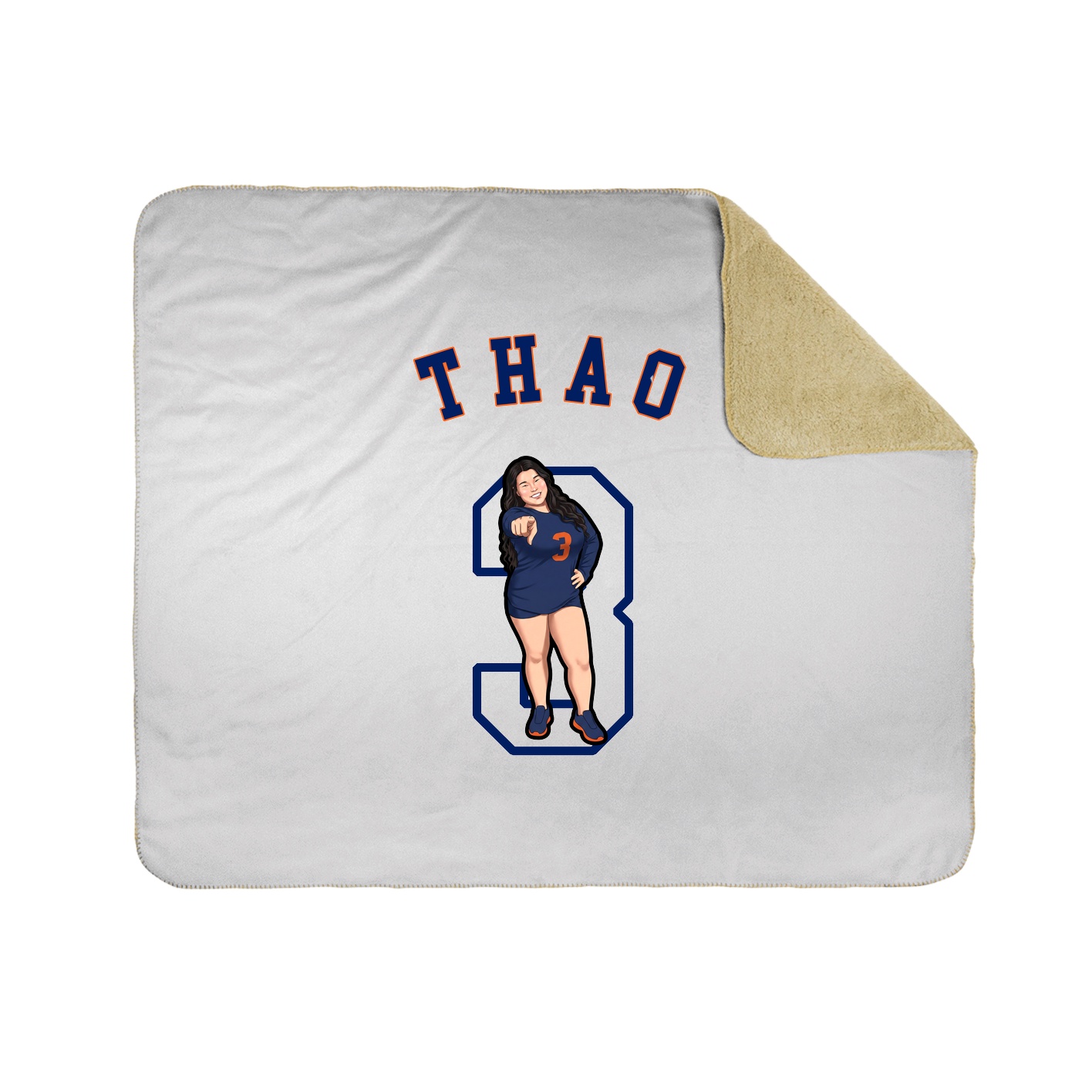 50x60 Sherpa Lined Throw Blanket