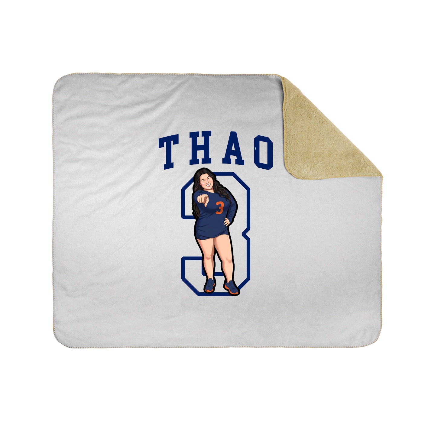 50x60 Sherpa Lined Throw Blanket