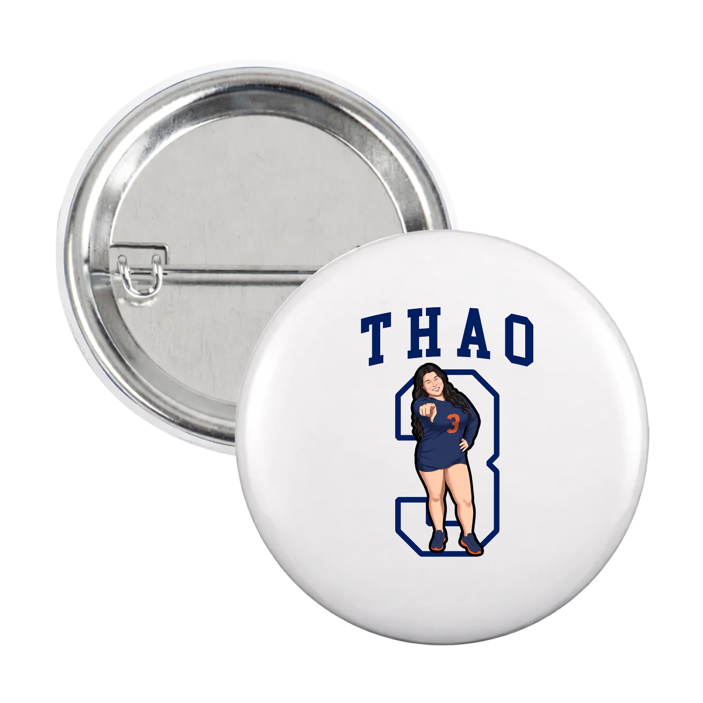 Game Day Button — Shirsey in White
