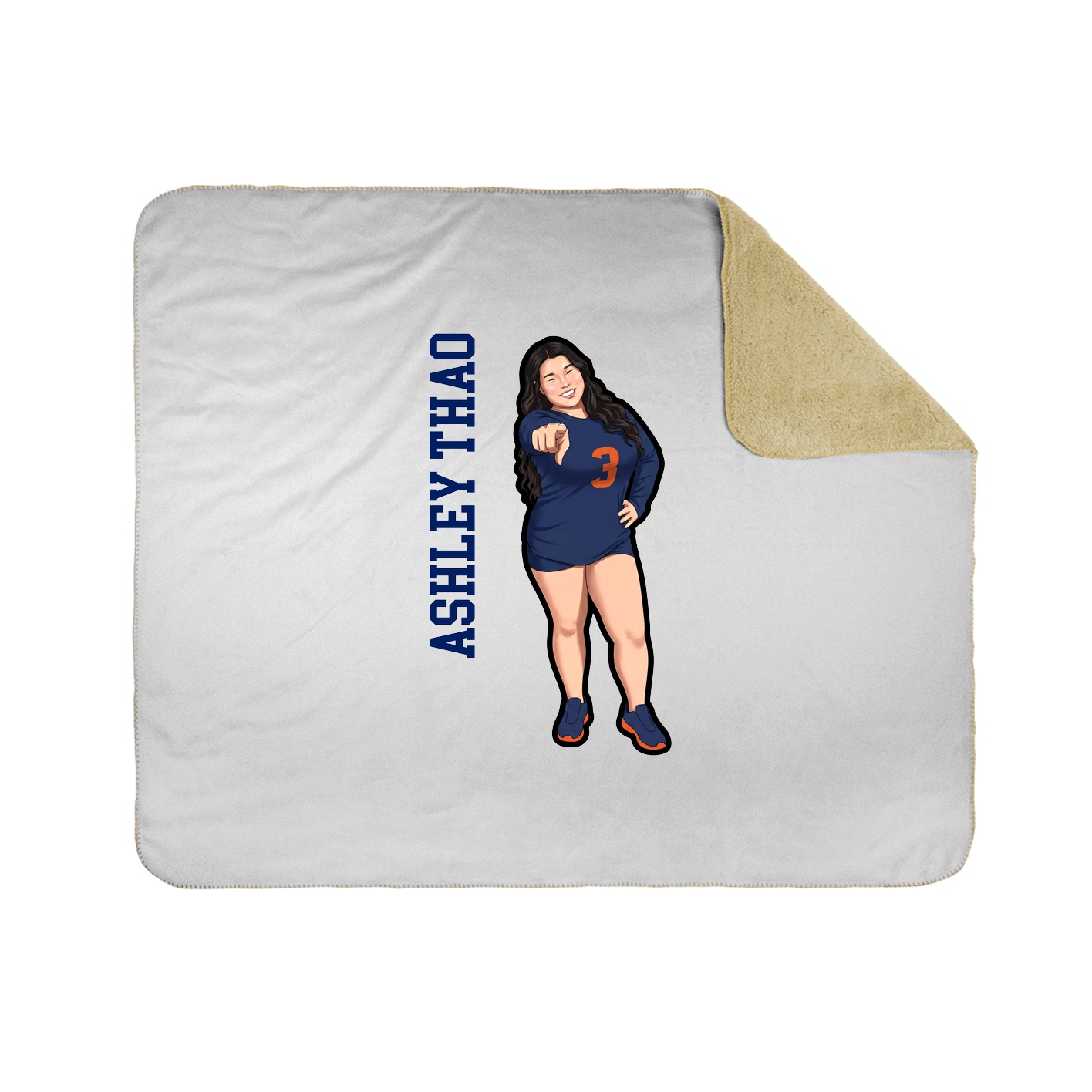 50x60 Sherpa Lined Throw Blanket