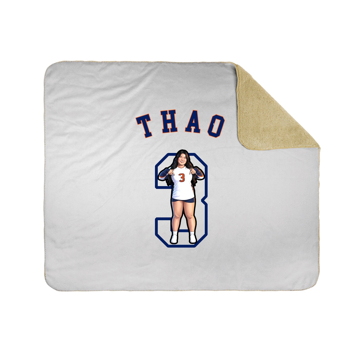 50x60 Sherpa Lined Throw Blanket