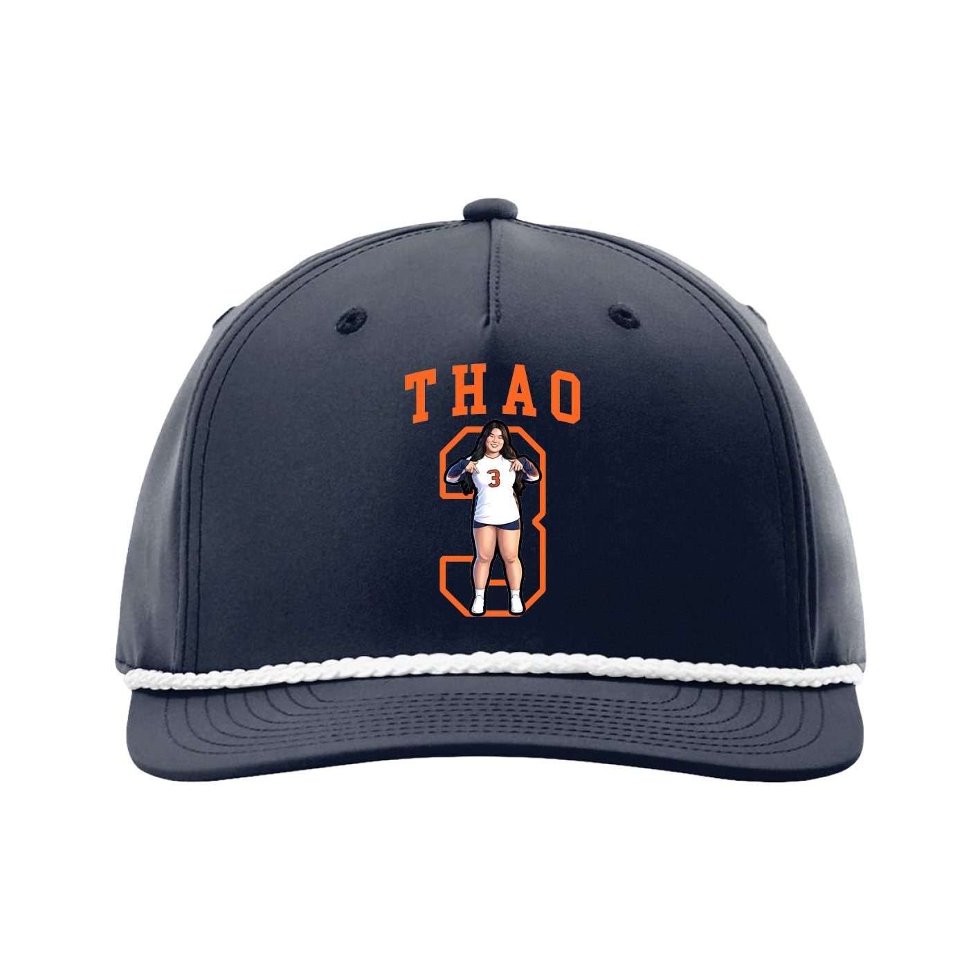 Five-Panel Classic Rope Cap — Shirsey in Navy