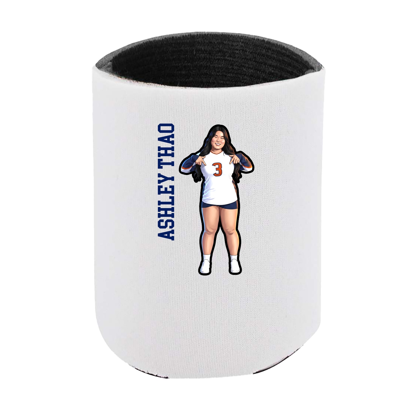 Can Holder — Name Vertical in White