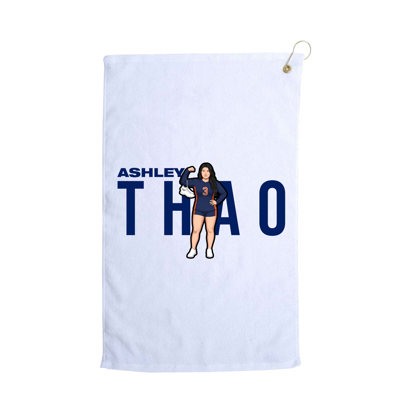 Golf Towel — Player Name in White