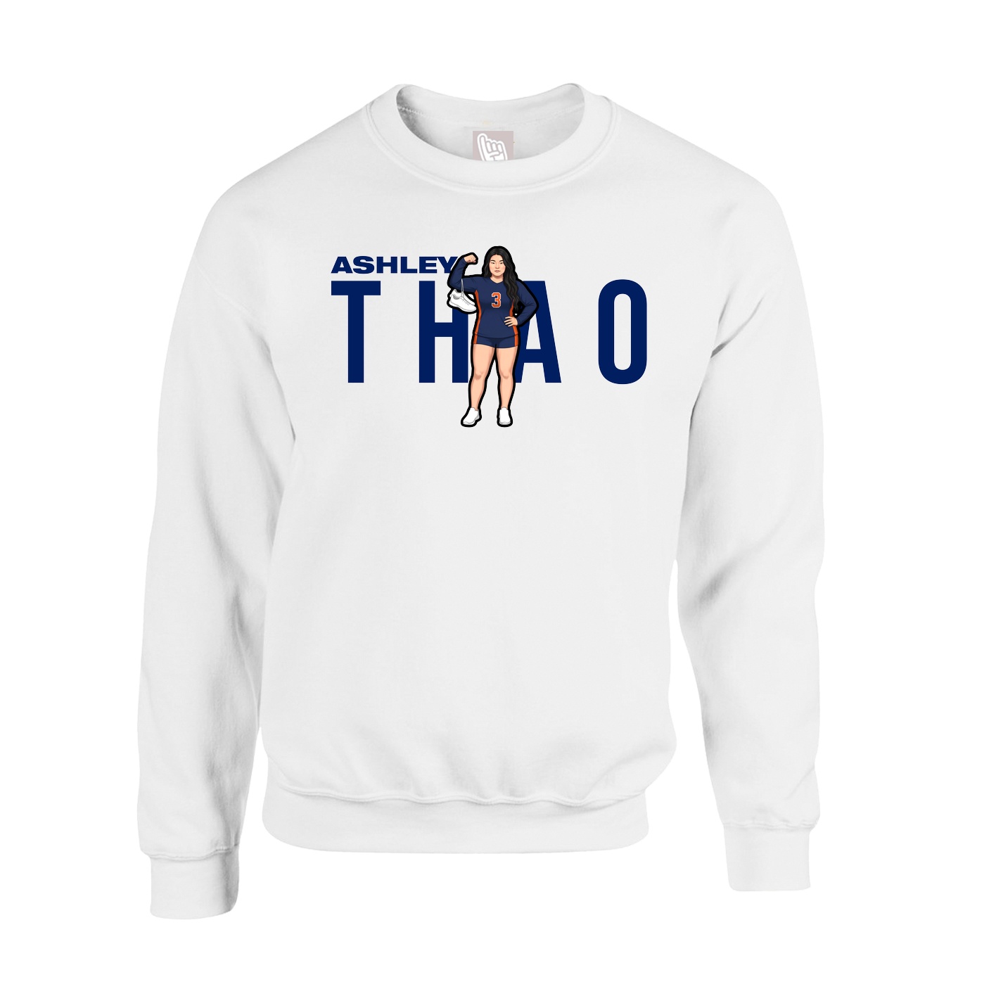 Fleece Crew — Player Name in White