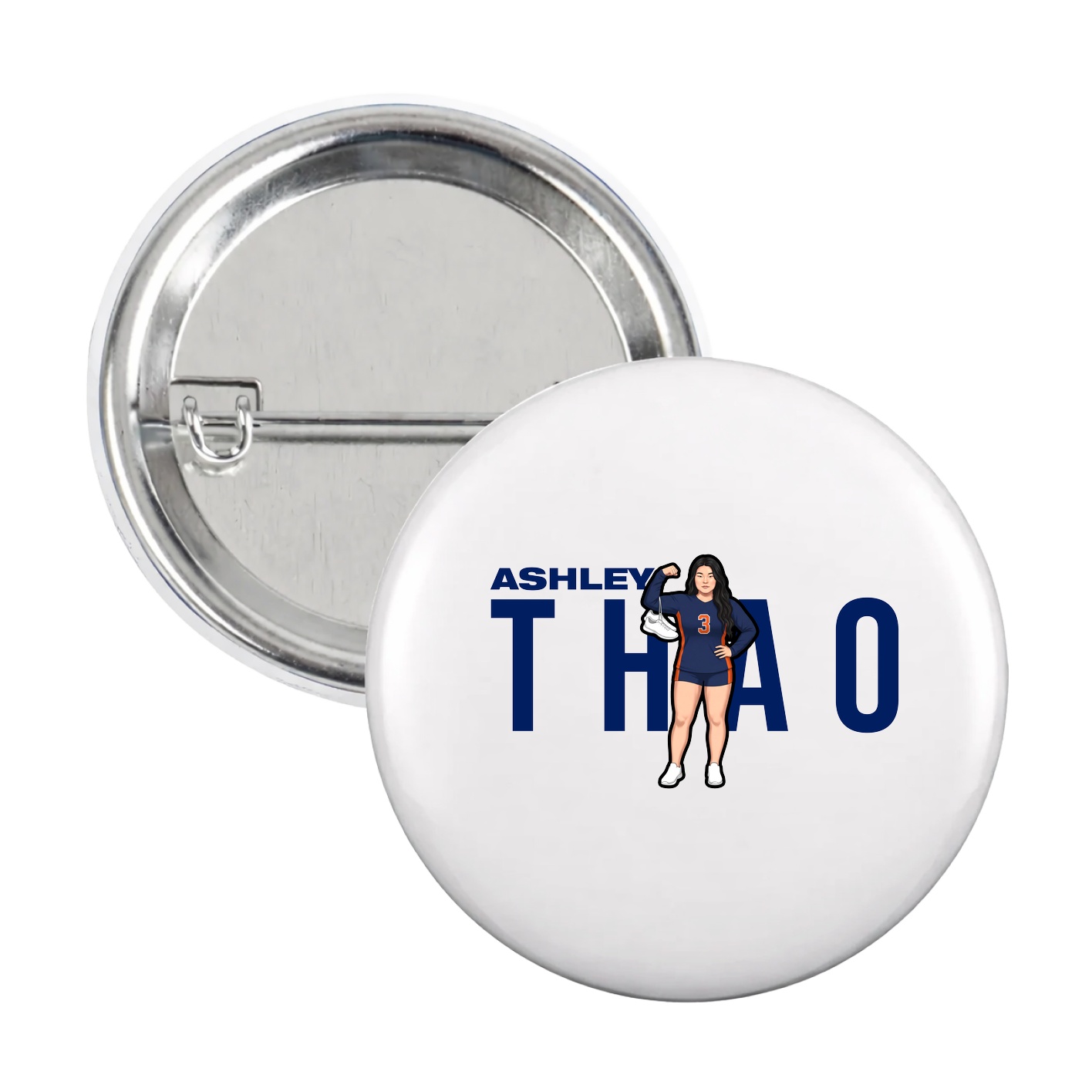 Game Day Button — Player Name in White