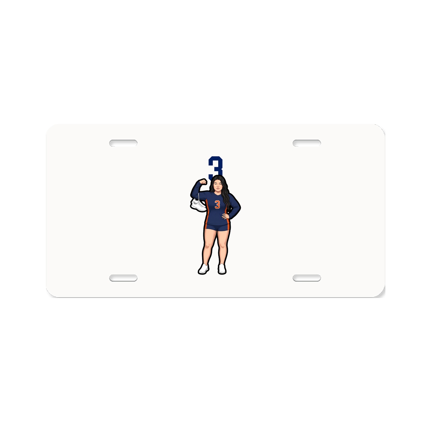 License Plate — Number Top in Classic