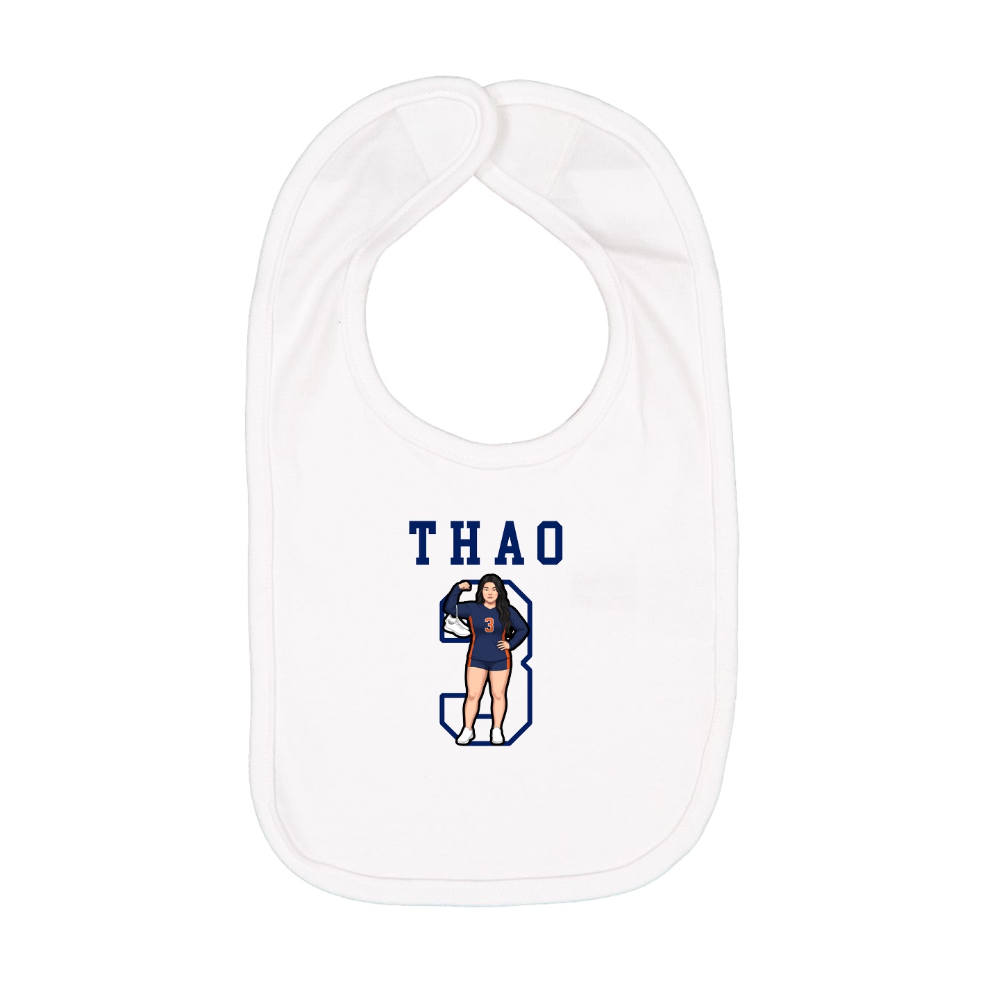 Infant Bib — Shirsey in White
