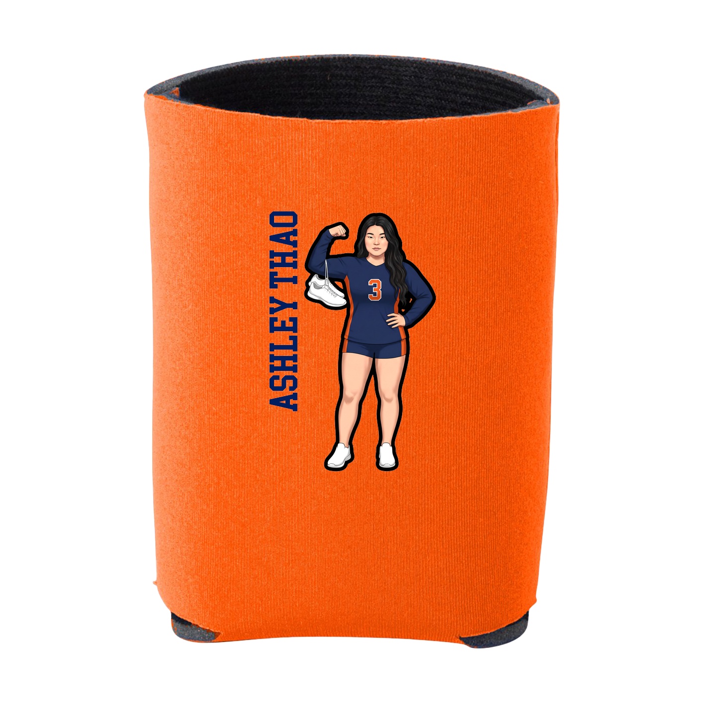 Can Holder — Name Vertical in Orange