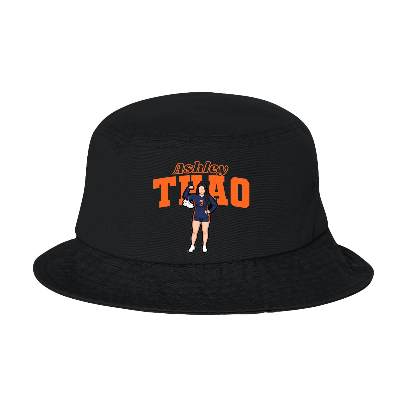 Bucket Cap — Name Arch in Black