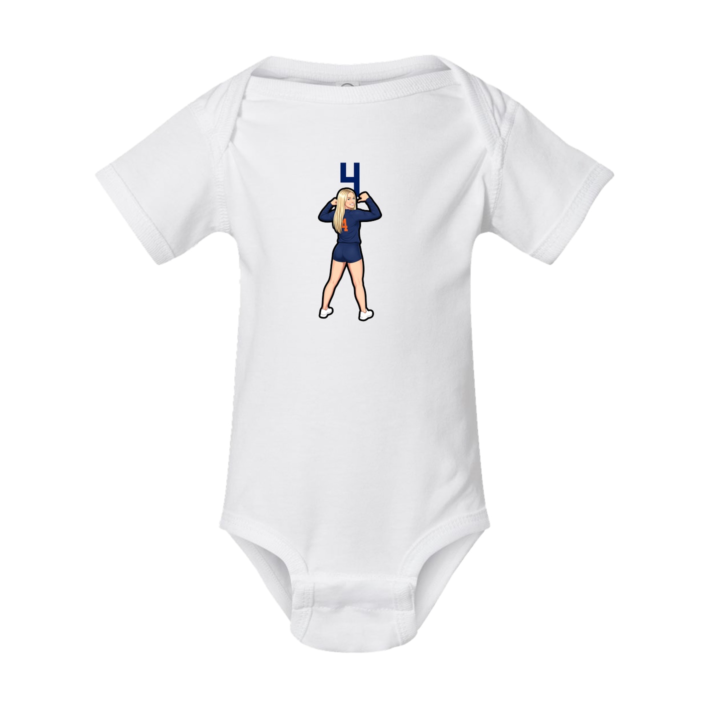 Baby Onesie — Number Top in White