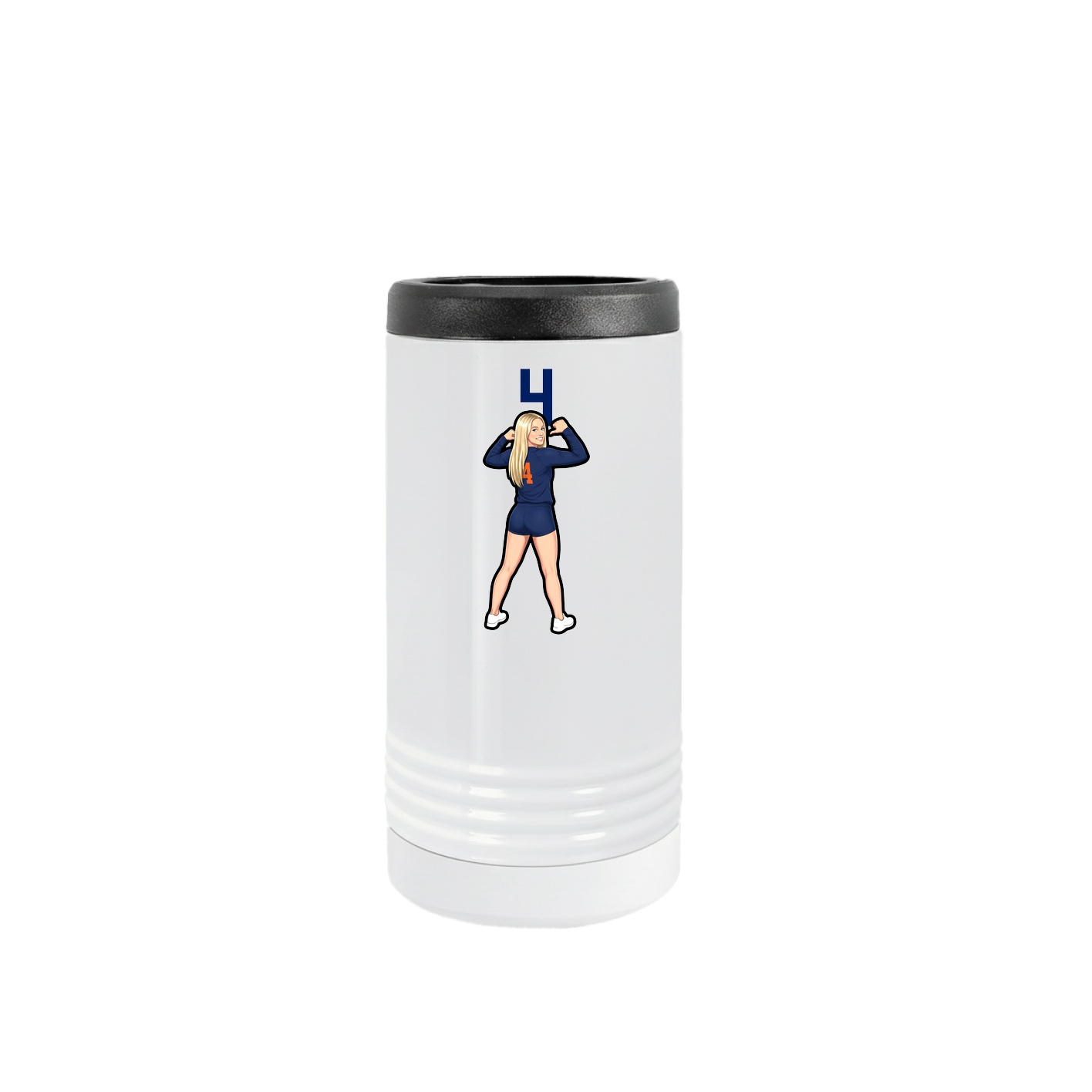 Slim Beverage Holder — Number Top in White