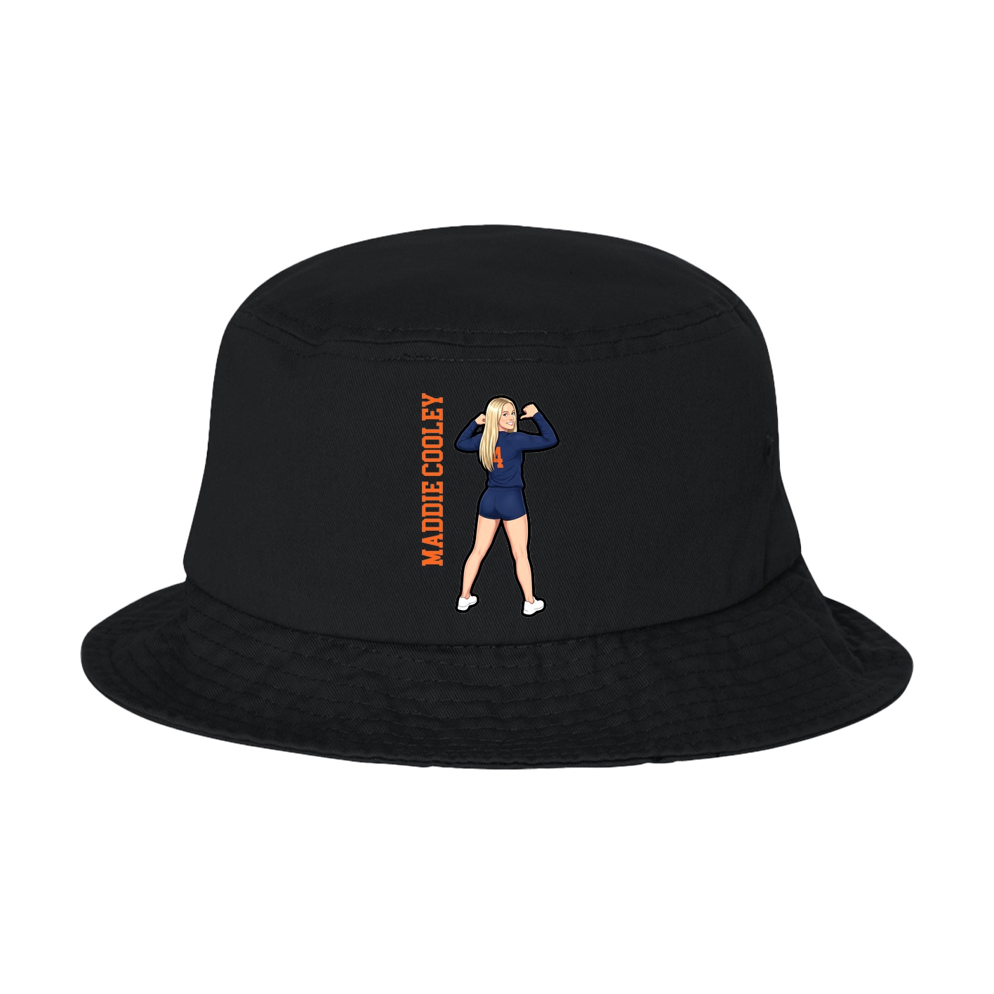 Bucket Cap — Name Vertical in Black