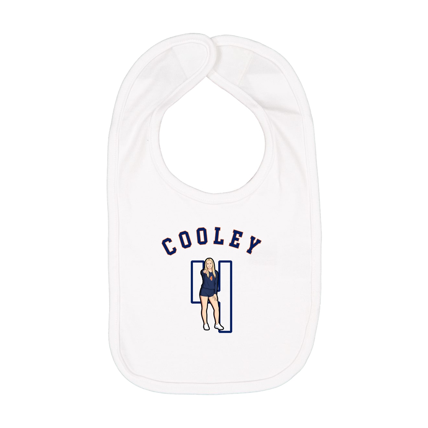 Infant Bib — Shirsey Arch in White