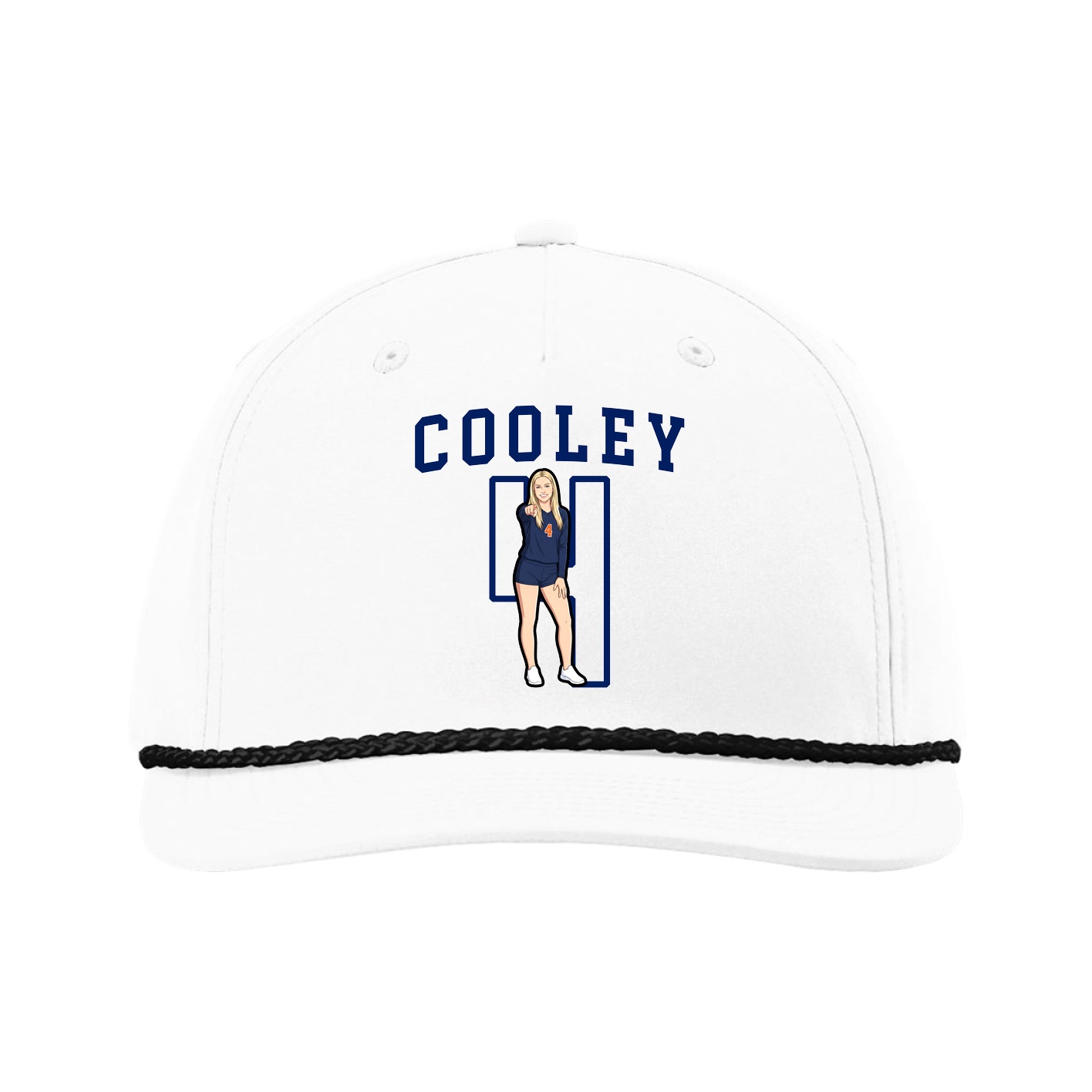 Five-Panel Classic Rope Cap — Shirsey in White
