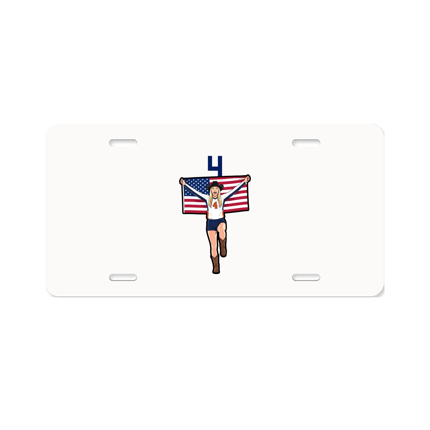 License Plate — Number Top in Classic