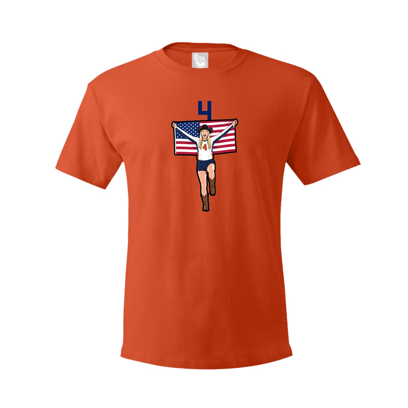 Tee — Number Top in Orange