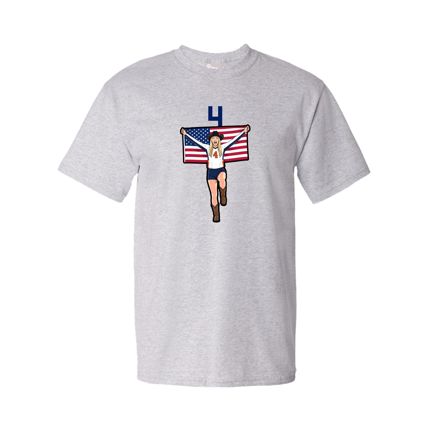 Youth Tee — Number Top in Grey