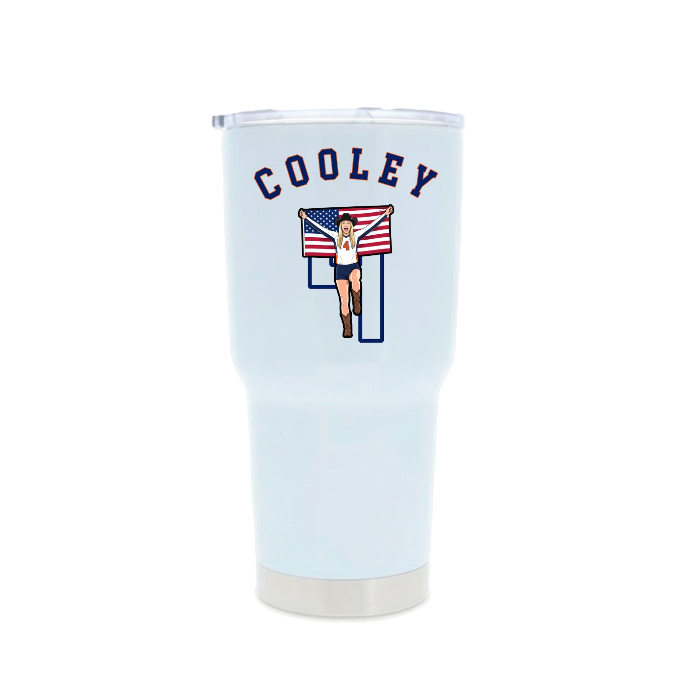 30oz Stainless Steel Tumbler — Shirsey Arch in White