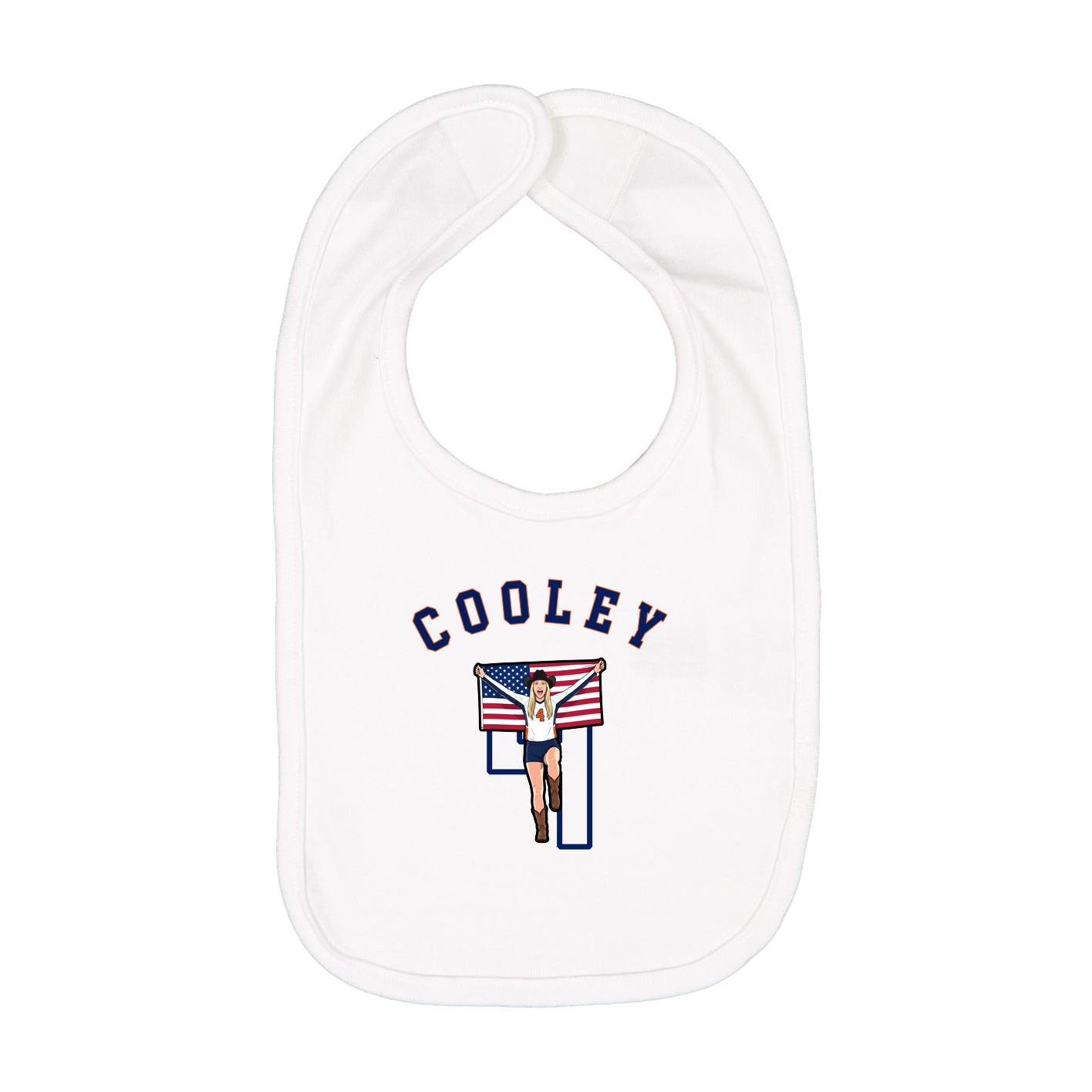 Infant Bib — Shirsey Arch in White