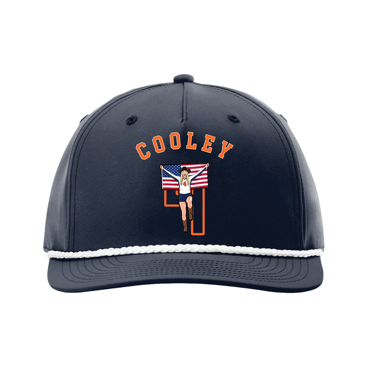 Five-Panel Classic Rope Cap — Shirsey Arch in Navy