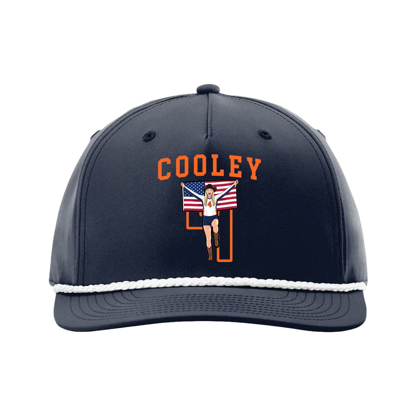 Five-Panel Classic Rope Cap — Shirsey in Navy