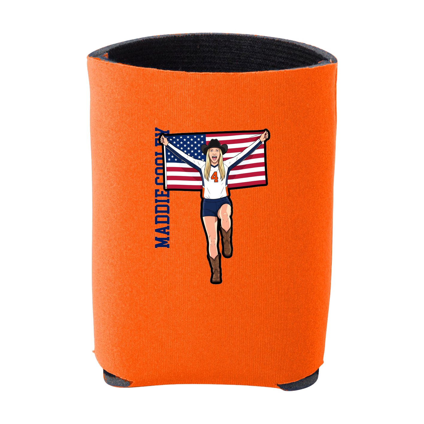Can Holder — Name Vertical in Orange
