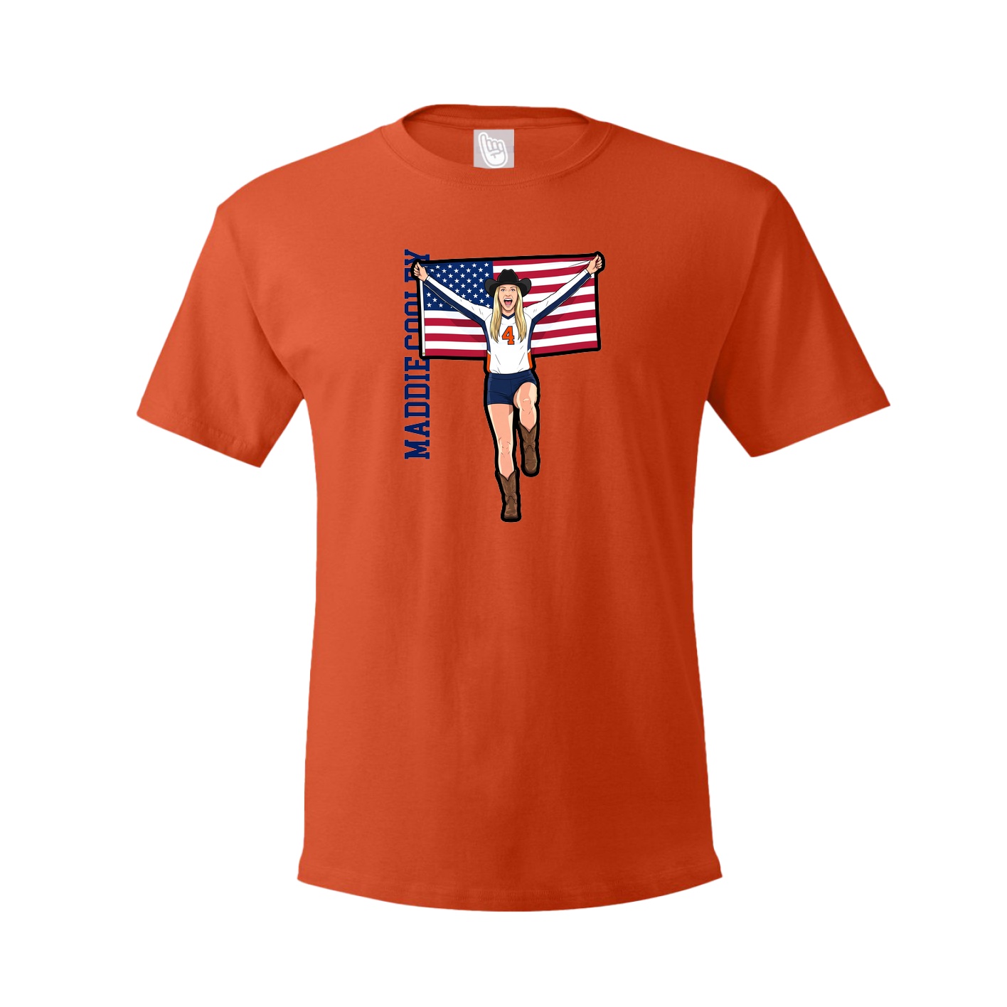 Youth Tee — Name Vertical in Orange