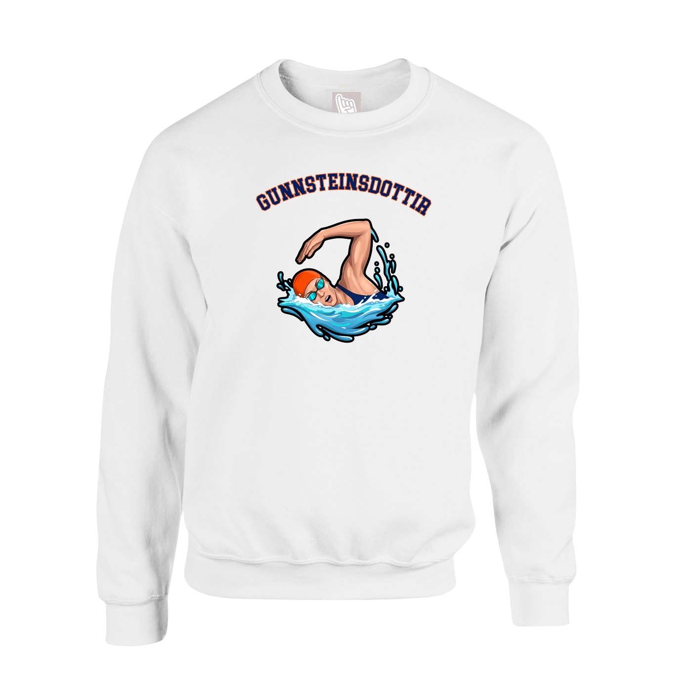 Fleece Crew — Shirsey Arch in White