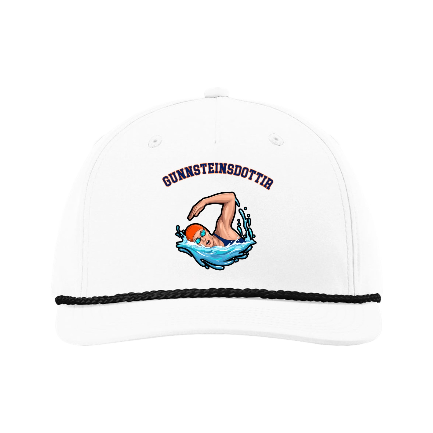 Five-Panel Classic Rope Cap — Shirsey Arch in White