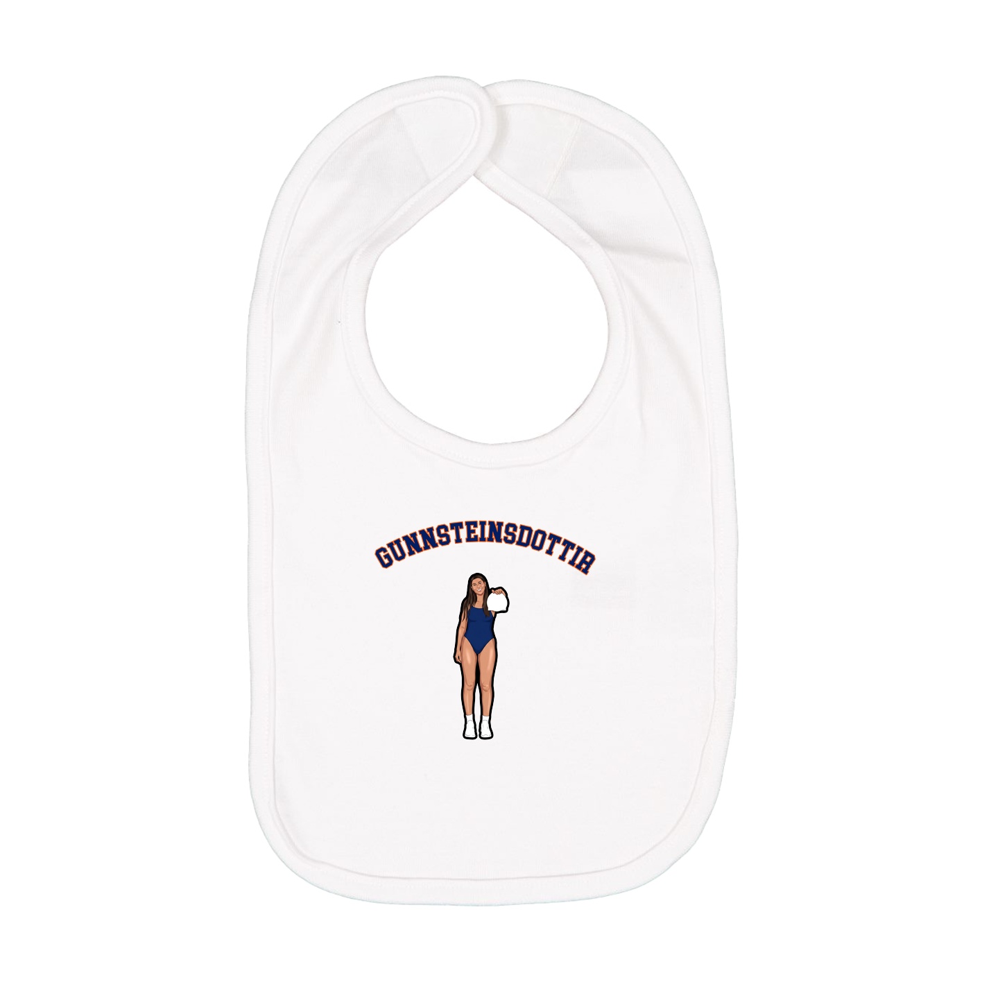 Infant Bib — Shirsey Arch in White