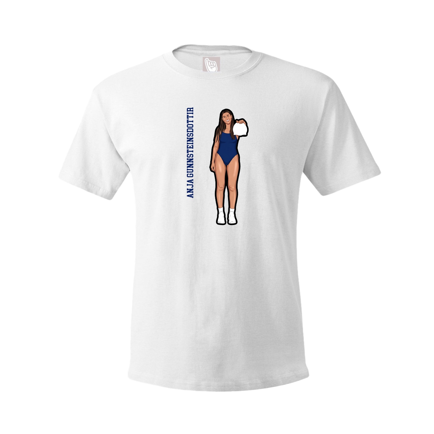 Youth Tee — Name Vertical in White