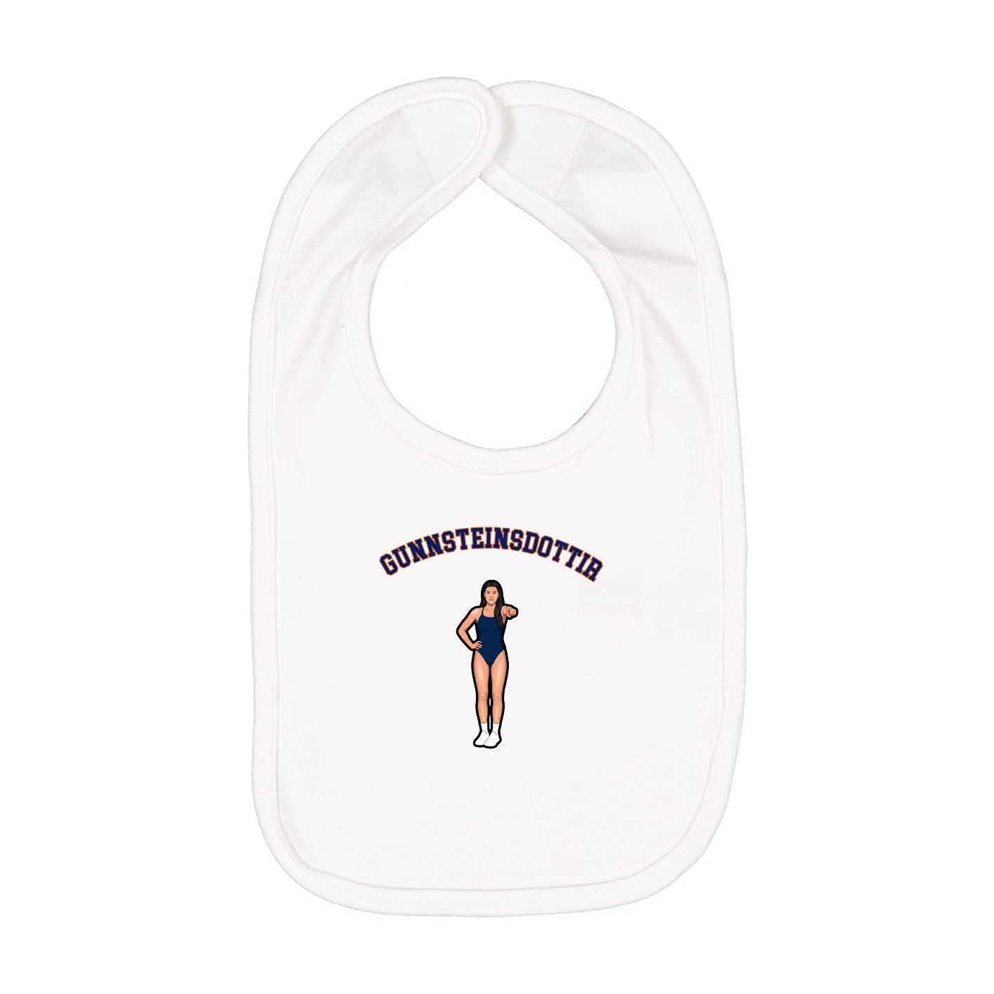 Infant Bib — Shirsey Arch in White