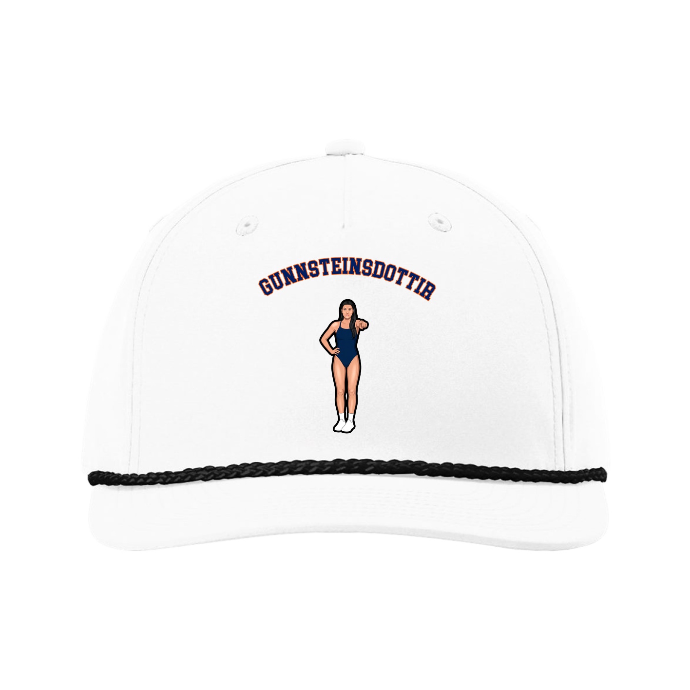 Five-Panel Classic Rope Cap — Shirsey Arch in White