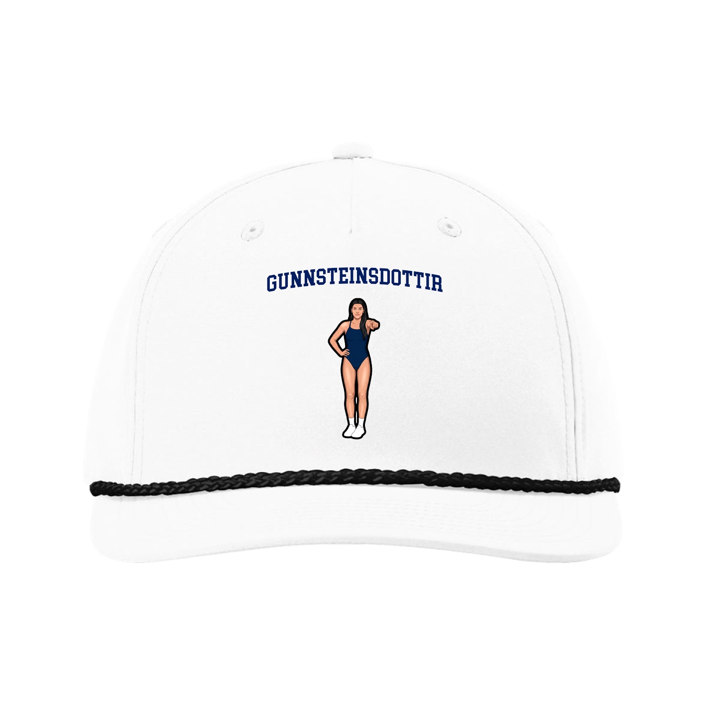 Five-Panel Classic Rope Cap — Shirsey in White