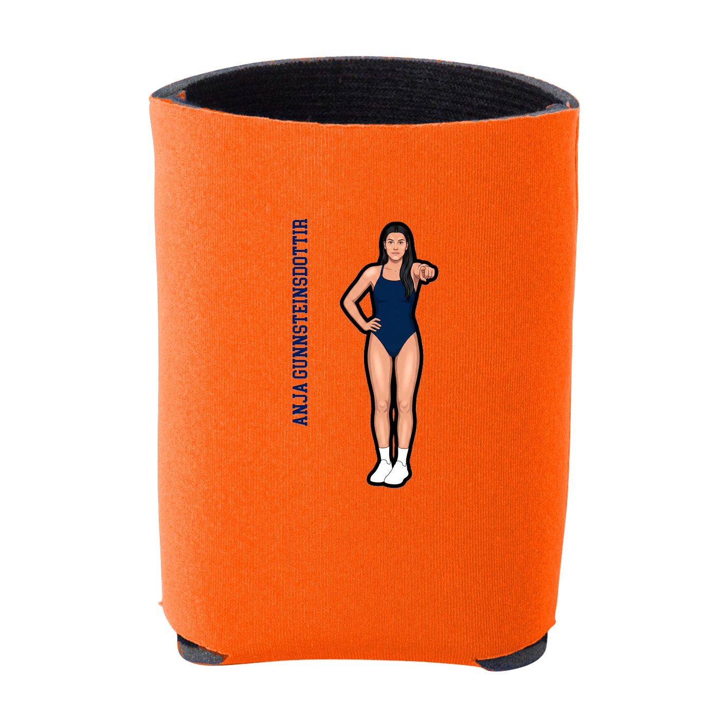 Can Holder — Name Vertical in Orange