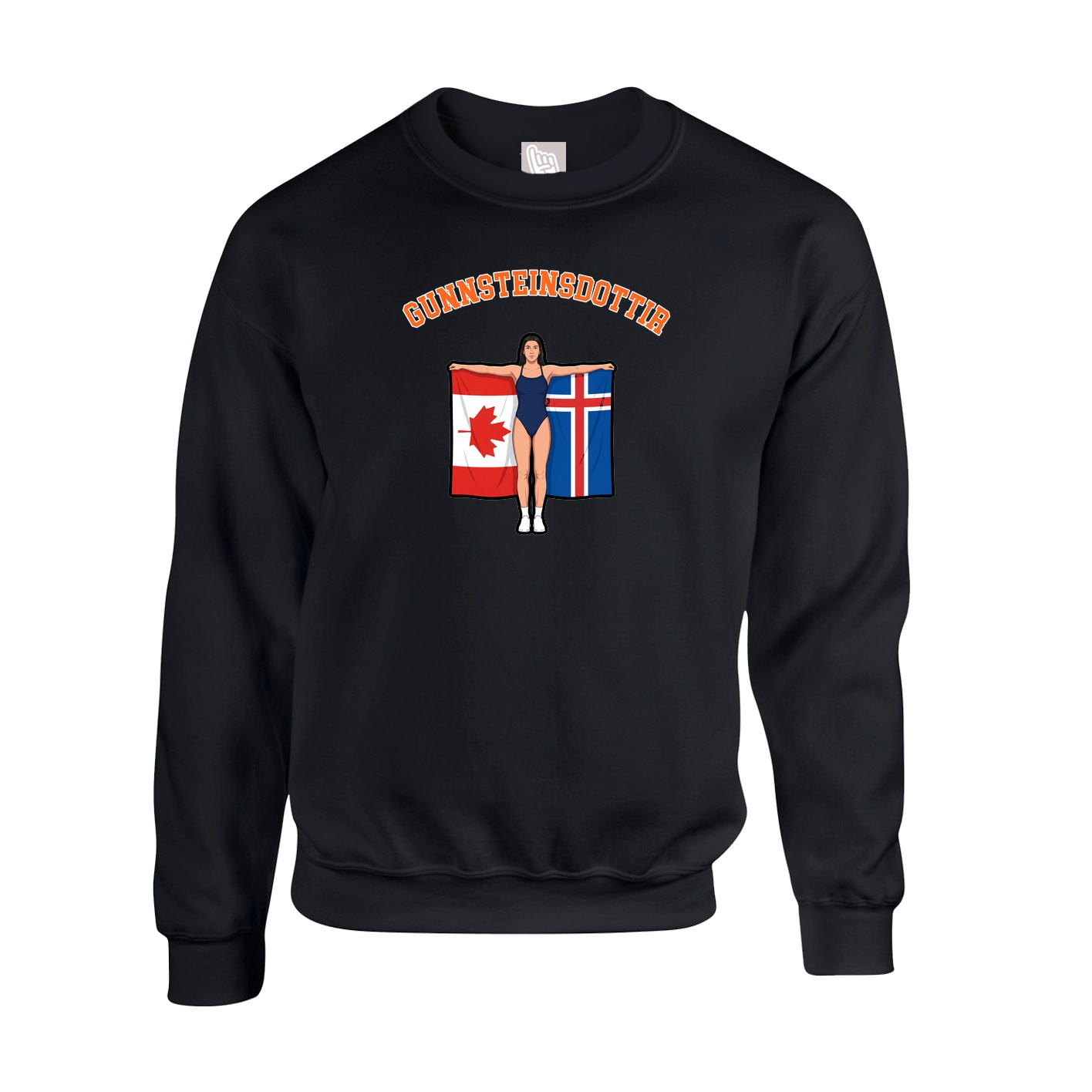 Fleece Crew — Shirsey Arch in Black
