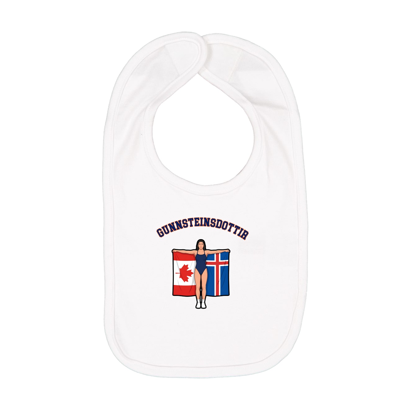 Infant Bib — Shirsey Arch in White