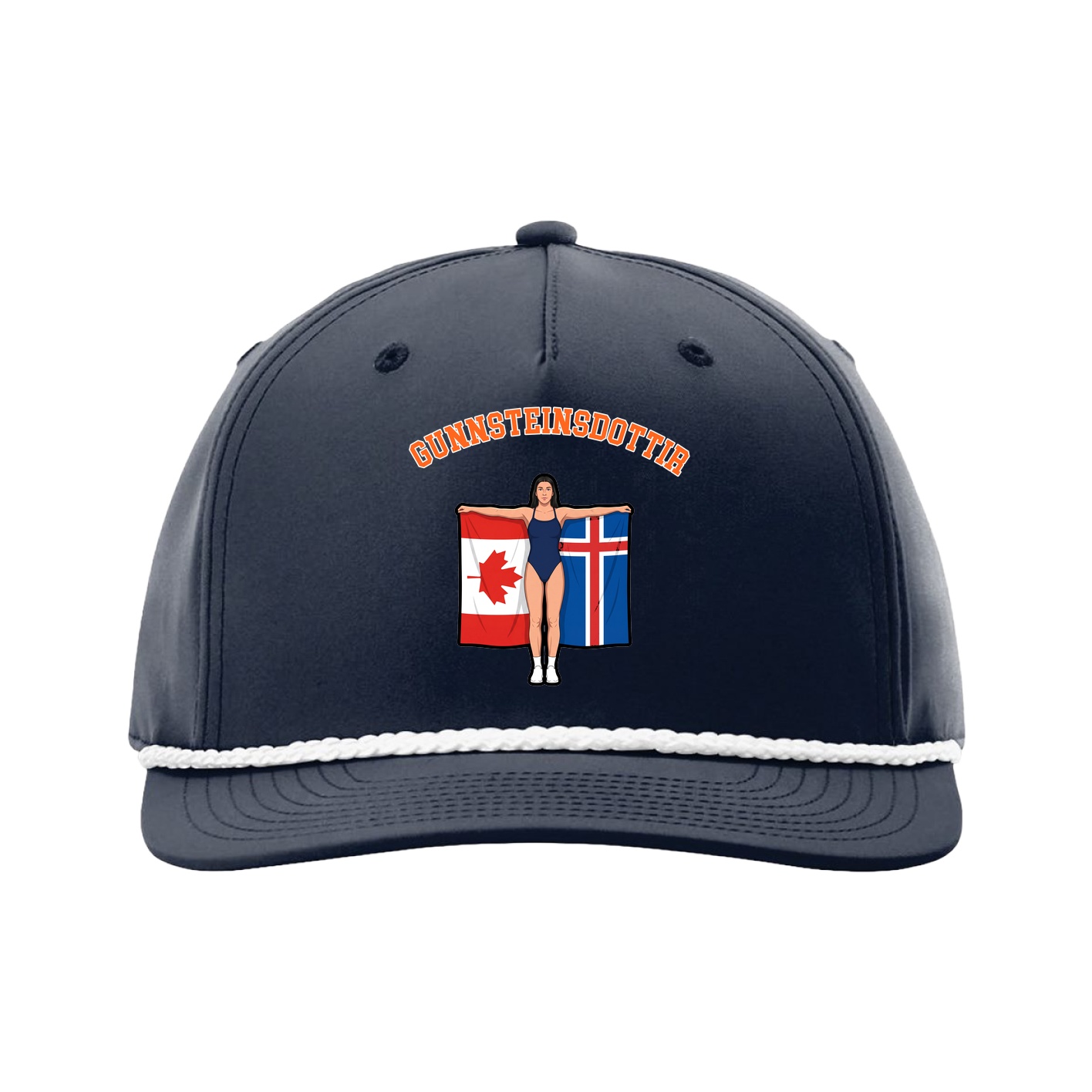 Five-Panel Classic Rope Cap — Shirsey Arch in Navy