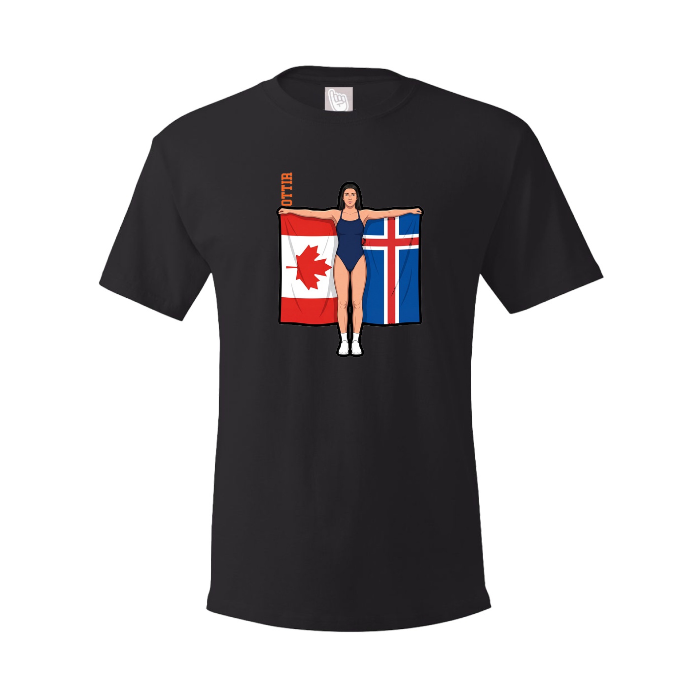 Youth Tee — Name Vertical in Black