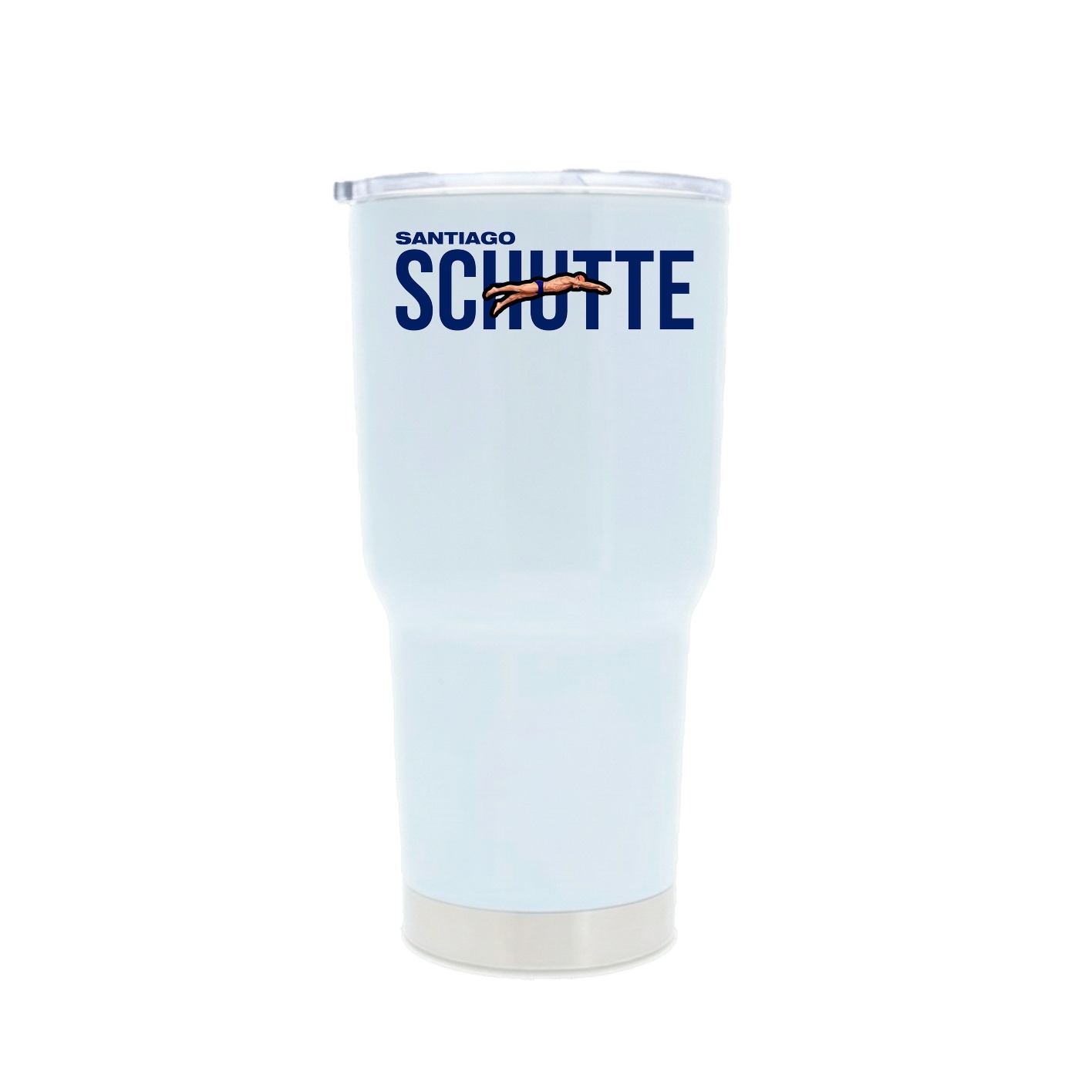 30oz Stainless Steel Tumbler — Player Name in White