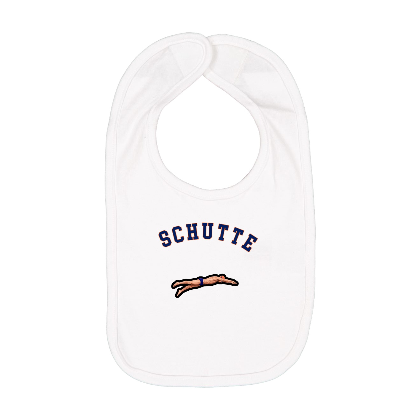 Infant Bib — Shirsey Arch in White