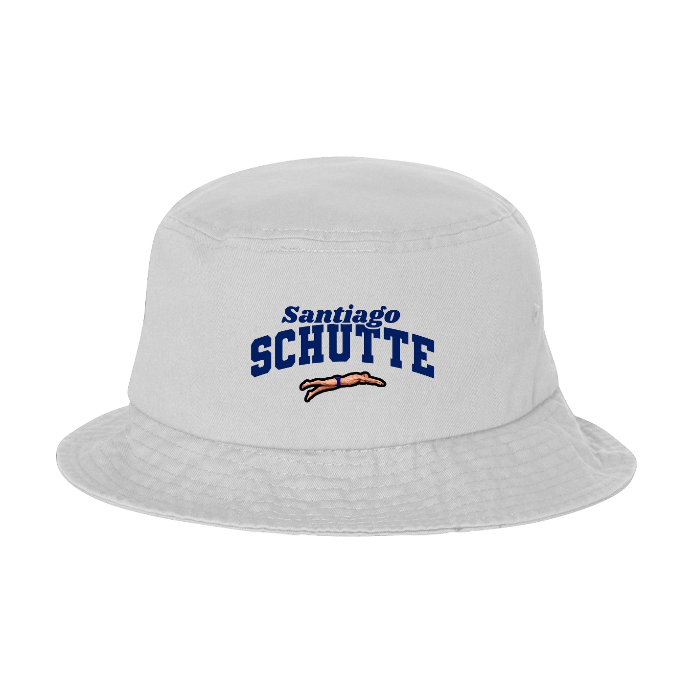 Bucket Cap — Signature Arch in White