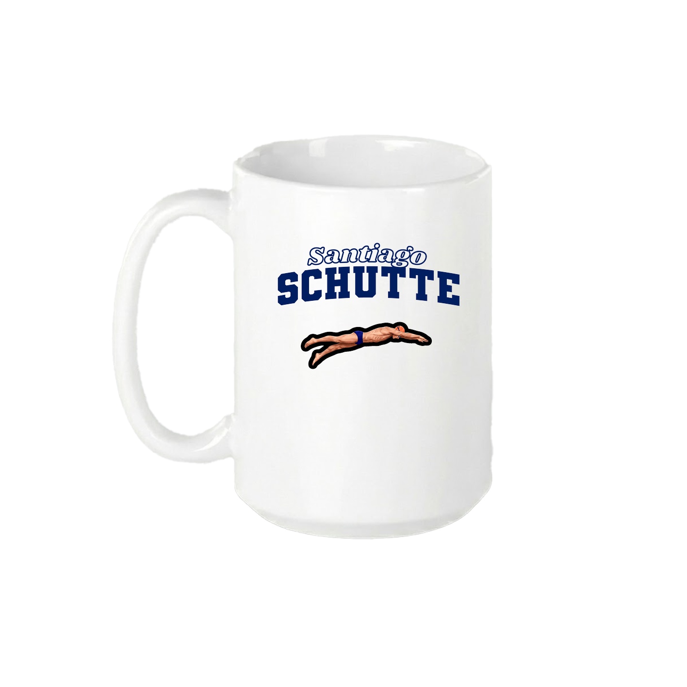15oz Coffee Mug — Name Arch in White